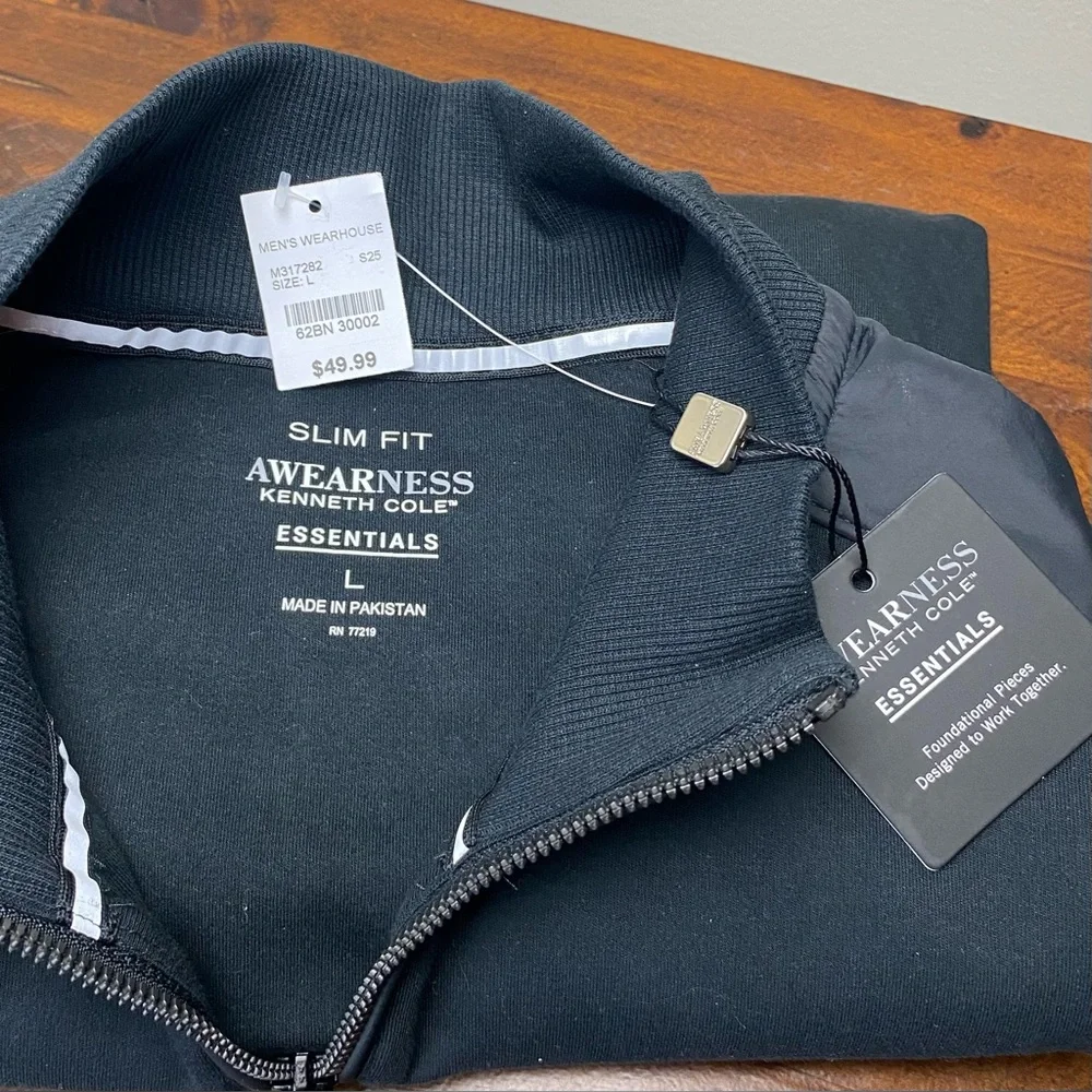 Kenneth Cole Quarter Zip Pullover, Large - Picture 6 of 10
